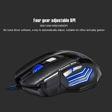 Load image into Gallery viewer, IMICE X7 2400 DPI 7-Key Wired Gaming Mouse with Colorful Breathing Light, Cable Length: 1.8m, Skin Black E-commerce Version, Sunset Yellow E-commerce Version, Skin Black Color Box Version, Sunset Yellow Color Box Version