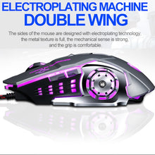 Load image into Gallery viewer, T-WOLF V6 USB Interface 6-Buttons 3200 DPI Wired Mouse Gaming Mechanical Macro Programming 7-Color Luminous Gaming Mouse, Cable Length: 1.5m, Macro Definition Audio Version Black Silver, Macro Definition Audio Version Iron Gray                         ...