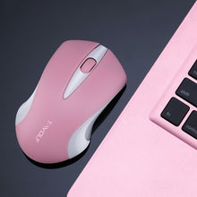 Load image into Gallery viewer, T-WOLF Q2 3-Buttons 1200 DPI 2.4GHz Wireless Mouse, Black, White, Pink