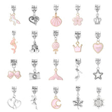 Load image into Gallery viewer, 63 In 1 Cartoon DIY Handmade Jewelry Children Hand Chain Bracelet, 63 In 1(Pink)