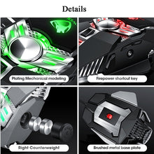 Load image into Gallery viewer, T-WOLF V10 USB Interface 7 Buttons 6400 DPI Gaming Wired Mouse Custom Macro Programming 4-Color Breathing Light Gaming Mouse, Cable Length: 1.5m, Black, Gun Color