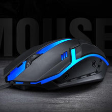 Load image into Gallery viewer, 2 PCS T-WOLF V1 USB Interface 3-Buttons 1200 DPI Wired Mouse 7-Color Backlit Gaming Mouse, Cable Length: 1.35m