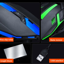 Load image into Gallery viewer, 2 PCS T-WOLF V1 USB Interface 3-Buttons 1200 DPI Wired Mouse 7-Color Backlit Gaming Mouse, Cable Length: 1.35m