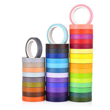 Load image into Gallery viewer, 40 Colors / Set Pure Color Rainbow Tape Handmade DIY Handbook Materials, 40 Colors / Set