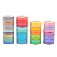 Load image into Gallery viewer, 40 Colors / Set Pure Color Rainbow Tape Handmade DIY Handbook Materials, 40 Colors / Set