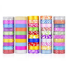 Load image into Gallery viewer, 50 Rolls / Box Glitter Tape Hand Ledger Decoration Sticker, 50 Rolls / Box