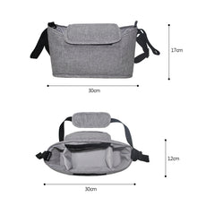 Load image into Gallery viewer, Stroller Storage Hanging Bag Multifunctional Large Capacity Stroller Bag, Linen Gray, Linen Black, Linen Powder, Linen Purple, Linen Green, Linen Blue