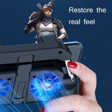 Load image into Gallery viewer, H10 4 in 1 Dual Fan Cooling Gamepad Game  Auxiliary Button Grip with Stand &amp; Power Bank Function, Plug-in