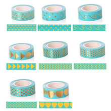 Load image into Gallery viewer, 8 Rolls / Set Simple Basic Material Stamping Paper Tape Hand Ledger Decoration Sticker, 8 Rolls / Set