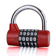 Load image into Gallery viewer, Large 5 Digit Combination Gym Cabinets Password Lock Tool Box Door Padlock, 5 Digit (Blue), 5 Digit (Red), 5 Digit (Black), 5 Digit (Silver)