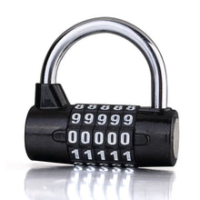 Load image into Gallery viewer, Large 5 Digit Combination Gym Cabinets Password Lock Tool Box Door Padlock, 5 Digit (Blue), 5 Digit (Red), 5 Digit (Black), 5 Digit (Silver)