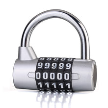 Load image into Gallery viewer, Large 5 Digit Combination Gym Cabinets Password Lock Tool Box Door Padlock, 5 Digit (Blue), 5 Digit (Red), 5 Digit (Black), 5 Digit (Silver)