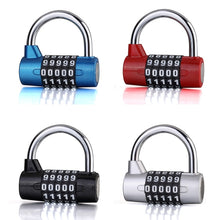 Load image into Gallery viewer, Large 5 Digit Combination Gym Cabinets Password Lock Tool Box Door Padlock, 5 Digit (Blue), 5 Digit (Red), 5 Digit (Black), 5 Digit (Silver)