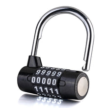 Load image into Gallery viewer, Large 5 Digit Combination Gym Cabinets Password Lock Tool Box Door Padlock, 5 Digit (Blue), 5 Digit (Red), 5 Digit (Black), 5 Digit (Silver)