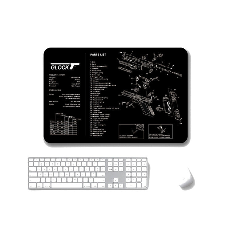 2 PCS Heat Transfer Non-Slip Single-Sided Office Gaming Mouse Pad, 2mm, 3mm, 4mm, 5mm
