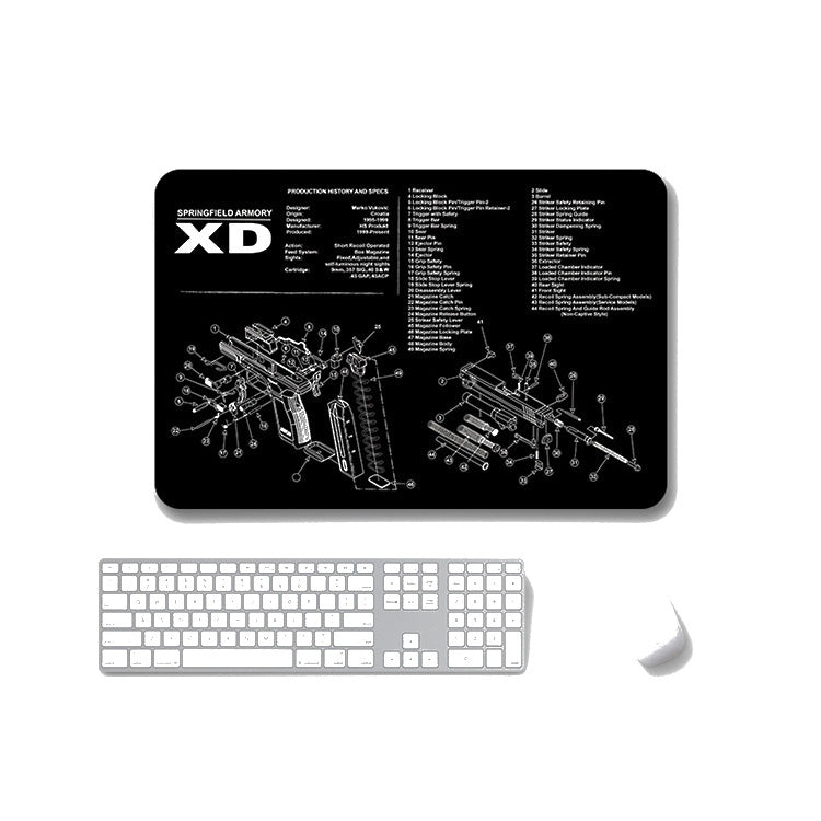 2 PCS Heat Transfer Non-Slip Single-Sided Office Gaming Mouse Pad, 2mm, 3mm, 4mm, 5mm