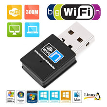 Load image into Gallery viewer, RTL8192EU 300Mbps Mini USB Wireless Network Card