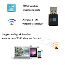 Load image into Gallery viewer, RTL8192EU 300Mbps Mini USB Wireless Network Card