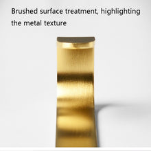 Load image into Gallery viewer, Brass Gold Color Brushed Hook Punch-Free Metal Hanging Hook, Small, Large