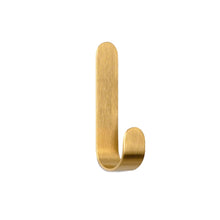 Load image into Gallery viewer, Brass Gold Color Brushed Hook Punch-Free Metal Hanging Hook, Small, Large
