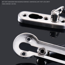 Load image into Gallery viewer, Thickened Anti-Theft Chain Stainless Steel Door Bolts Hotel Room Door Chain Buckle, Specification: Large (Black), Large (Silver), Large (Gold), Large (Red Bronze), Large (Green Bronze), Medium (Stainless Steel Color), Large (Black)