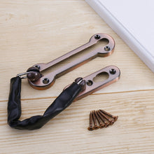 Load image into Gallery viewer, Thickened Anti-Theft Chain Stainless Steel Door Bolts Hotel Room Door Chain Buckle, Specification: Large (Black), Large (Silver), Large (Gold), Large (Red Bronze), Large (Green Bronze), Medium (Stainless Steel Color), Large (Black)