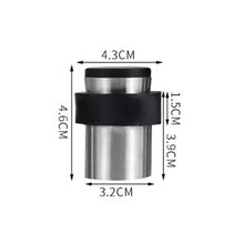 Load image into Gallery viewer, Rubber Anti-Collision Door Gear Punching Stainless Steel Round Door Resistant Home Floor-Shaped Cylindrical Door Touch, 46mm Punch, 60mm Punch, 80mm Punch, 46mm Punch-free, 60mm Punch-free, 80mm Punch-free, Brushed Steel 46mm With Plastic Head+Punch-fr...