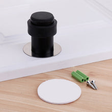 Load image into Gallery viewer, Rubber Anti-Collision Door Gear Punching Stainless Steel Round Door Resistant Home Floor-Shaped Cylindrical Door Touch, 46mm Punch, 60mm Punch, 80mm Punch, 46mm Punch-free, 60mm Punch-free, 80mm Punch-free, Brushed Steel 46mm With Plastic Head+Punch-fr...