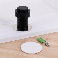 Load image into Gallery viewer, Rubber Anti-Collision Door Gear Punching Stainless Steel Round Door Resistant Home Floor-Shaped Cylindrical Door Touch, 46mm Punch, 60mm Punch, 80mm Punch, 46mm Punch-free, 60mm Punch-free, 80mm Punch-free, Brushed Steel 46mm With Plastic Head+Punch-fr...