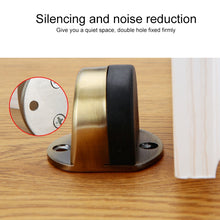 Load image into Gallery viewer, Stainless Steel Punch-Free Door Pad Bedroom Bathroom Invisible Anti-Collision Rubber Door Stopper, Black, Green Bronze, Red Bronze, Brushed Steel, Yellow Bronze, Porcelain White, Bright Gold