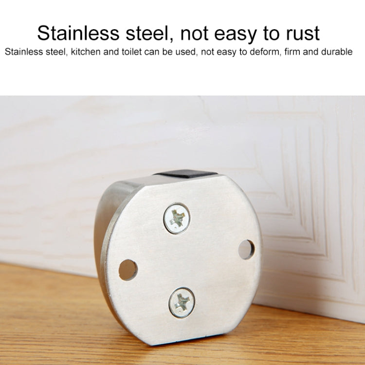 Stainless Steel Punch-Free Door Pad Bedroom Bathroom Invisible Anti-Collision Rubber Door Stopper, Black, Green Bronze, Red Bronze, Brushed Steel, Yellow Bronze, Porcelain White, Bright Gold