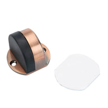 Load image into Gallery viewer, Stainless Steel Punch-Free Door Pad Bedroom Bathroom Invisible Anti-Collision Rubber Door Stopper, Black, Green Bronze, Red Bronze, Brushed Steel, Yellow Bronze, Porcelain White, Bright Gold