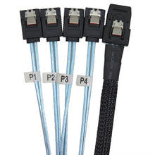 Load image into Gallery viewer, Mini SAS 36Pin SFF 8087 To 4 X 7P SATA Server ,Cable Length: 50cm