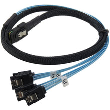 Load image into Gallery viewer, Mini SAS 36Pin SFF 8087 To 4 X 7P SATA Server ,Cable Length: 50cm