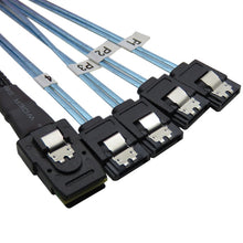 Load image into Gallery viewer, Mini SAS 36Pin SFF 8087 To 4 X 7P SATA Server ,Cable Length: 50cm