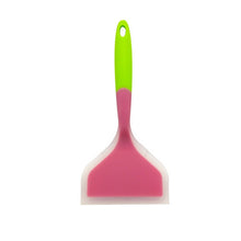 Load image into Gallery viewer, Silicone Nonstick Spatula Wide Mouth Steak Pizza Spatula Kitchen Tool, Green + Green, Pink + Green, Blue + Pink, Orange + Orange