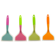 Load image into Gallery viewer, Silicone Nonstick Spatula Wide Mouth Steak Pizza Spatula Kitchen Tool, Green + Green, Pink + Green, Blue + Pink, Orange + Orange