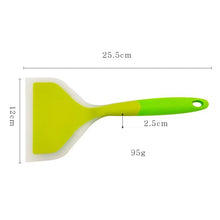 Load image into Gallery viewer, Silicone Nonstick Spatula Wide Mouth Steak Pizza Spatula Kitchen Tool, Green + Green, Pink + Green, Blue + Pink, Orange + Orange
