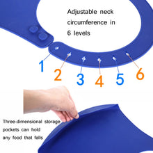 Load image into Gallery viewer, Yanxiang Elderly Eat Silicone Waterproof Bib Adult Widened Disposable Saliva Pocket, Silicone Waterproof Bib