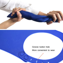 Load image into Gallery viewer, Yanxiang Elderly Eat Silicone Waterproof Bib Adult Widened Disposable Saliva Pocket, Silicone Waterproof Bib
