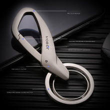 Load image into Gallery viewer, JOBON ZB-197 Car Waist Hanging Keychain Double Ring Metal Keychain, ZB-197