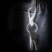 Load image into Gallery viewer, JOBON ZB-197 Car Waist Hanging Keychain Double Ring Metal Keychain, ZB-197