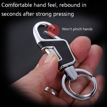 Load image into Gallery viewer, JOBON ZB-6611 Car Keychain Men Waist Hanging Keychain Simple Key Rings, ZB-6611