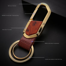 Load image into Gallery viewer, JOBON ZB-106A Business Men Metal Keychain Double Loop Car Pendant Keychain, ZB-106A