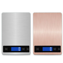 Load image into Gallery viewer, A10-1 Portable USB Kitchen Scale Household Food Baking Tea Quasi-Gram Weight Bench Scale, 5kg / 1g(White), 10kg / 1g(White), 15kg / 1g(White), 5kg / 1g(Rose Gold), 10kg / 1g(Rose Gold), 15kg / 1g(Rose Gold)