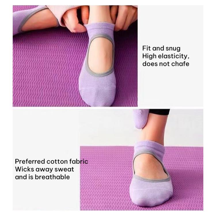 Backless Non-Slip Yoga Dance Socks Gym Indoor Floor Sports Socks, 35-42