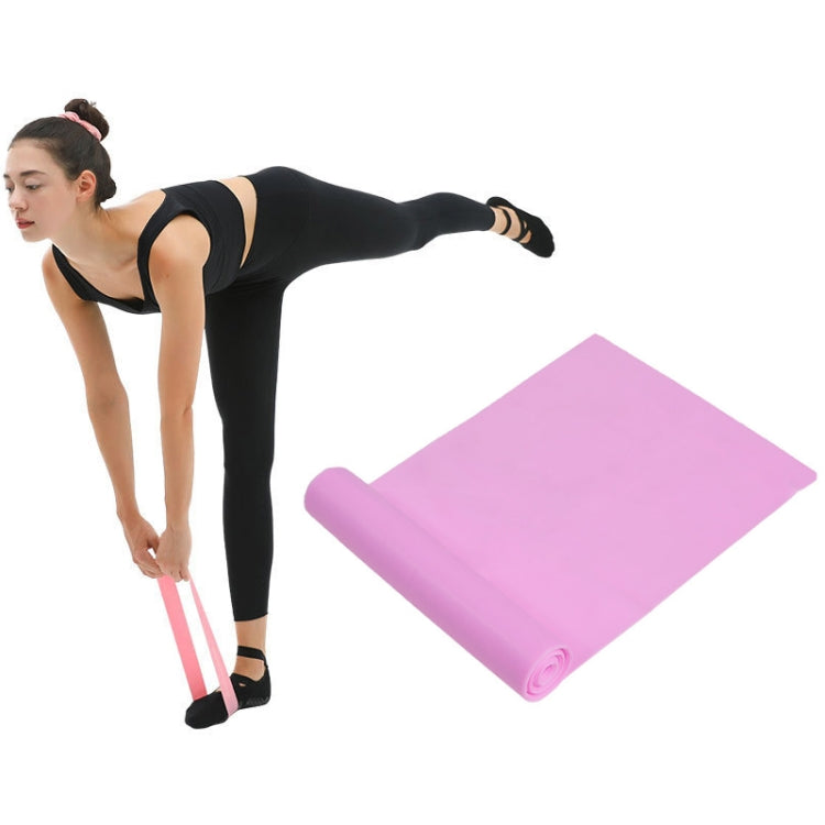 Latex Yoga Stretch Elastic Belt Hip Squat Resistance Band, Specification: 1500x150x0.35mm (Pure Cherry Pink)