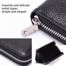Load image into Gallery viewer, 1659 Leather Belly Passport Bag RFID Long Wallet Men And Women Documents Package Multi-Function Zipper Mobile Phone Package, Yellow, Black, Wine Red, Brown, Army Green, Lotus Color, Orange, Lavender Purple, Linen Blue