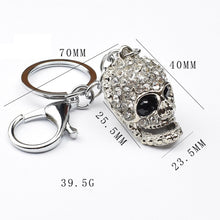 Load image into Gallery viewer, 2 PCS Shining Skull Keychain Bag Hanging Jewelry, Diamond Skull Keychain