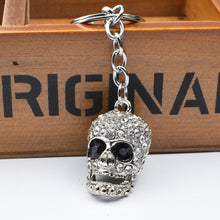 Load image into Gallery viewer, 2 PCS Shining Skull Keychain Bag Hanging Jewelry, Diamond Skull Keychain